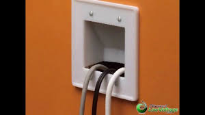 String dropped down with a bolt tied to it so i could pull up the cables. Faceplates To Cover Hole Drilled For Hiding Cables From Flat Screens So Cables Are Hidden Not Hanging Down Wal Plates On Wall Cleaning Walls Wall Mounted Tv
