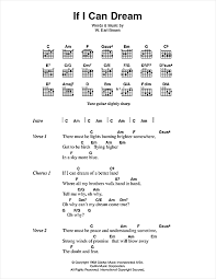 Birds flying high you know how i feel chords. If I Can Dream Chorus Music Sheet Print And Play Sheet Music