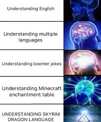 The alphabet appears in commander keen, a video game released in 1990. Understanding English Understanding Multiple Languages Understanding Boomer Jokes Understanding Minecraft Enchantment Table Understanding Skyrim Dragon Language