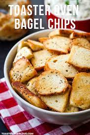 Toaster Oven Bagel Chips Recipe Bagel Chips Recipe Bagel Chips Oven Recipes Healthy