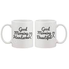 His and hers lips and mustache coffee mugs anniversary gift. Novelty Good Morning Handsome Beautiful Couple Coffee Mug Tea Cup Set Funny His Her Matching Anniversary Valentine Xmas Gifts Mugs Aliexpress