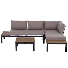 Long lasting commercial outdoor chaise lounges custom designed chaise lounges at wholesale discounted prices. Outsunny 3 Teiliges Gartenmobel Set Lounge Beistelltisch Mit Kissen Alu Ebay