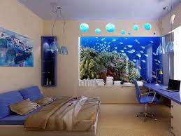 The markers are there — pink, comfy furniture, girly patterns — but none of them are childish. Aquarium Design 10 Must See Ideas Wall Aquarium Interior Design Bedroom Kid Room Decor