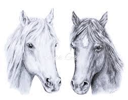 Horse Drawing Wall Art Instant Digital Download Printable Horse Sketch Two Horses Pencil Drawing Wall Art Girls Ro In 2021 Horse Drawings Horse Sketch Horse Drawing