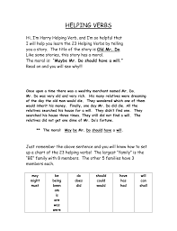 Can be a positive sentence, negative and sentence question. Helping Verbs