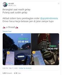 Check spelling or type a new query. Driver Ojol Keluhkan Sistem Pembagian Order Kerja Belasan Jam Demi Poin