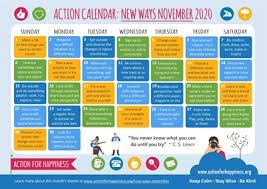 Du kan finde solopgange og solnedgange for disse dage i juni 2017. Monthly Calendar From Action For Happiness