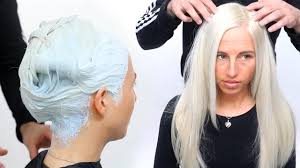 Women who do want to add more texture and depth to their hairstyle should consider getting highlights and lowlights with white blonde hair. How To Color Hair White White Hair Color Tutorial Youtube