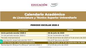 Licenciaturas unadm en línea convocatorias 2021. Calendario Escolar Unadm 2020 2 Youtube