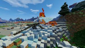 A rift has opened and now all the universes in the minecraft multiverse are combining into one. So I Captured This Cool Battle Between An Ice Dragon And Fire Dragon In Rl Craft Minecraft
