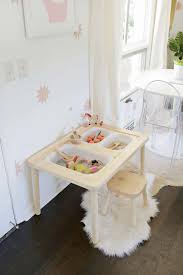 Easy Sensory Bin Table Setup For Kids A Beautiful Mess In 2020 Ikea Kids Table Sensory Table Sensory Bins