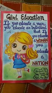 Girl Education Poster Pencil Colour And Dry Pastels Education Poster Kids Poster Girls Education