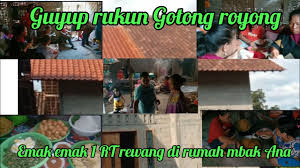 Warga kampung tempat siti tinggal sedang gotong royong. Guyup Rukun Gotong Royong Emak Emak 1rt Rewang Di Rumah Mbak Ana Youtube