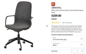 Requires a bit of muscle to push the wheels in, but nothing to sweat over. New Ikea Langfjall Office Chair Saanich Victoria Mobile
