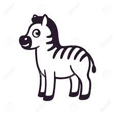 How to draw a dinosaur; Cute Cartoon Zebra Drawing Isolated Black And White Vector Animal Illustration Royalty Free Cliparts Vectors And Stock Illustration Image 124639949