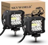 SKYWORLD 2Pcs Faro da Lavoro led 12V 24V, 4 pollici 10 cm 60W Fari Led  Fuoristrada, Impermeabile Spot Luci di Lavoro a Led per Trattore Auto  Camion ...
