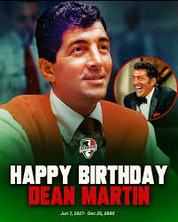Happy Heavenly Birthday to Dean Martin 🎉From timeless tunes to  unforgettable charm, your legacy continues to inspire and entertain  generations. Today we raise a glass to the King of Cool who remains