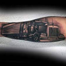 See more ideas about truck tattoo, car cartoon, truck art. 60 Truck Tattoos For Men Vintage And Big Rig Ink Design Ideas Truck Tattoo Trucker Tattoo Semi Trucks