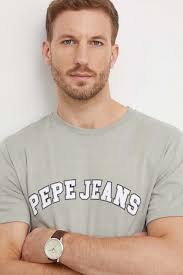 Pamučna majica Pepe Jeans Chris za muškarce, boja: zelena, s tiskom,  PM509207