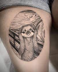 Suflanda Susanne Konig Munch Sloth Tattoo Sloth Tattoo Funny Tattoos Sloth