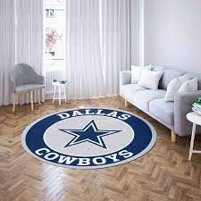 Dallas Cowboys Round Carpet Nfl Football Amazon Best Seller Sku 1825 Rug Inktee Store Round Carpets Floor Decor Living Room Flooring