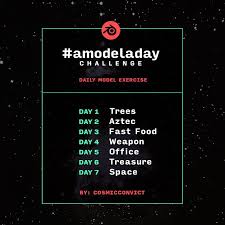 Blender 3d Modeling Challenge Volume 1 Amodeladay In 2020 Discord Challenges Art Challenge