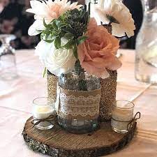 8 Wood Slices 10 To 12 Rustic Fall Decor Rustic Home Decor Rustic Centerpieces Rustic Wedding Centerpieces Flower Centerpieces Wedding