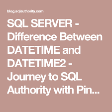 Sql Server Difference Between Datetime And Datetime2 Journey To Sql Authority With Pinal Dave Sql Server Sql Datetime