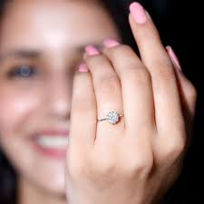 Lab Grown Diamond 6 MM Round Cut Engagement Ring