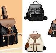 Kiepoar Damen Rucksack aus Kunstleder, Schnalle Klappe Rucksack mit  Kordelzug Diebstahlschutz Vintage Lederrucksack, Mode Elegant Designer Mini  ...