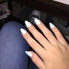 Light Blue Almond Nails Acrylic Nail Shapes Almond Nails Light Blue Nails