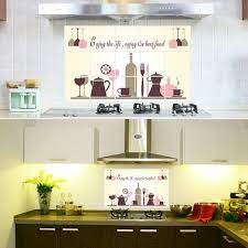 You can easily cut diy shapes according to you can easily cut diy shapes according to your kitchen area, which is very interesting. Chic Kitchen Cartoons Removable Oil Proof Wall Stickers Heat Resistant Wall Decor Buy At A Low Prices On Joom E Commerce Platform