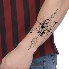 Funky & funny small tattoo couple inspo Voorkoms Compass With Family Men And Women Waterproof Temporary Body Tattoo Amazon In Beauty