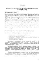 En août 2009, j'ai pu intégrer une formation au centre professionnel de la ferrières je souhaité mettre tout les atouts de mon côtés comme une remise à niveau de la biologie, du français et des maths. Referentiel Formation Diplome D Etat Aide Soingnante