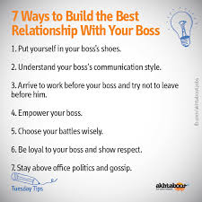 It S Very Essential To Develop A Good Relationship With Your Boss It Affects Your Work Your Daily Routin Love My Job Best Relationship Understanding Yourself