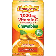 Also helps maintain the skin. Customer Favorite Emergen C Chewable Vitamin C 1000mg With B Vitamins And Antioxidants Tablet 40 Count Orange Blast Flavor Dietary Supplement Accuweather Shop