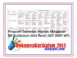 Silabus kurikulum 2013 revisi 2017 smk tkj kelas x xi xii. Program Semester Harian Mingguan Bk Kurikulum 2013 Revisi 2017 Smp Mts Dokumentasi Kurikulum2013