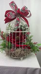 Cardinal Birdcage Centerpiece Video In 2020 Christmas Flower Arrangements Bird Cage Decor Bird Cage Centerpiece