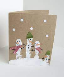 Snowman Card Basteln Weihnachten Selber Basteln Weihnachten Weihnachtskarten Selber Basteln