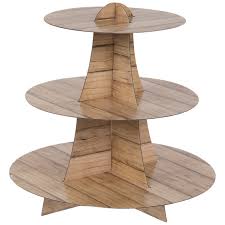 Great for parties, weddings, and festive gatherings! Wood Plank Print Three Tier Cupcake Stand Hobby Lobby 1843358