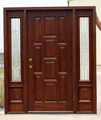 Glass doors are combined with wood and various other materials for preparing unique main doors. 10 Panel Front Door With Sidelights Pre Finished Woodenfrontdoors Doorswithsidelights Wooden Main Door Design Wooden Front Door Design Wood Doors Interior