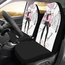 2 Custom Car Front Seat Covers Car Vehicle Accessories For Women Car Seat 2 Protector Gift Ideas For Women Dripping Melanin Seats Custom Car Seat Covers Car Covers Custom Cars