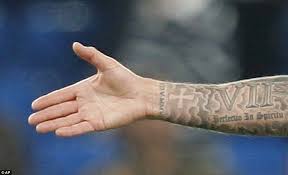 Let's have a look at david beckham's tattoo and. David Beckham S 40 Tattoos And The Special Meaning Behind Each Design Daily Mail Online