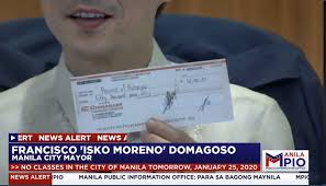 Mentioned as well is his co party running for mayor, danny lacuna. Mayor Isko Moreno S Son Joaquin Domagoso Donates Talent Fee To Taal Eruption Evacuees Latest Chika