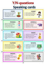 Yes No Questions Speaking Cards Worksheet Free Esl Printable Worksheets Made By Tea Speaking Activities English Learn English Words Learning English For Kids