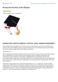 Tesis pendidikan bahasa atau biasa disebut linguistik mencakup sastra, bahasa indonesia, bahasa jawa serta pelajaran bahasa asing. Pdf Kumpulan Contoh Judul Skripsi Download Contoh Skripsi Contoh Judul Skripsi Pendidikan Uchil Majuro Academia Edu