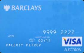 Barclays bank uk offers a full range of personal, business and commercial banking products and services. Bank Card Barclays Visa Electron Blue Barclays Russia Col Ru Ve 0449 01