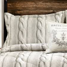 Shop for cable knit bedding at bed bath & beyond. Printed Cable Knit Comforter Gray 4 Piece Set Walmart Com Walmart Com
