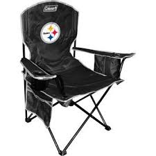 Pittsburgh Steelers Coleman Cooler Quad Chair Black Pittsburgh Steelers Bear Decor Mission Chair