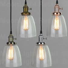 Vintage Industrial Ceiling Lamp Cafe Glass Pendant Light Shade Lighting Fixture Ebay